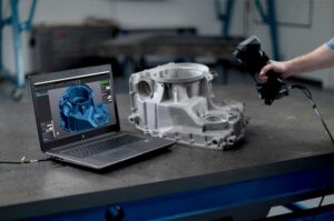 Point cloud and mesh data generated from industrial 3D scanning for CAD reconstruction