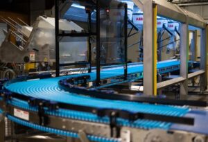 automated conveyor system in the factory