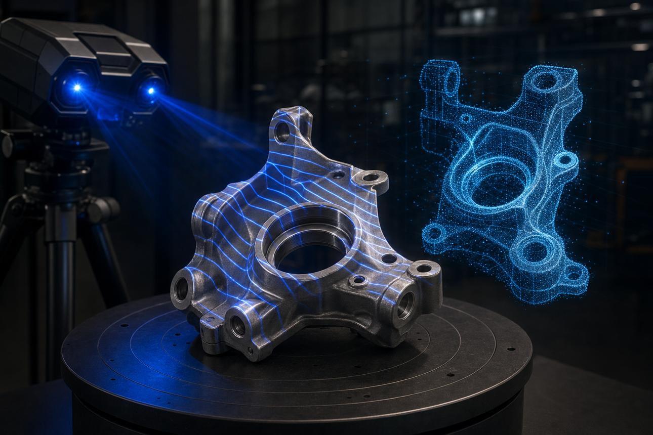 3D scan to CAD workflow for industrial reverse engineering