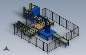 Engineering design of an automated palletizing system with robotic material handling