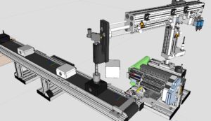 3D CAD design of an automated pick and place system for industrial production