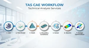 TAS CAE simulation and FEA engineering workflow
