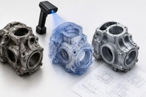 3D scanning mesh processing and CAD reconstruction workflow