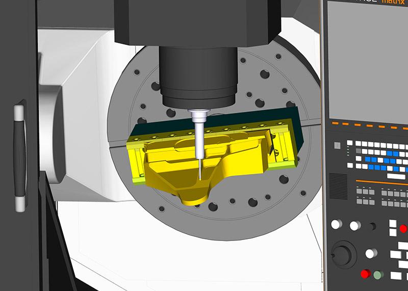 CNC machine collision prevention through CAM Simulation and machine simulation