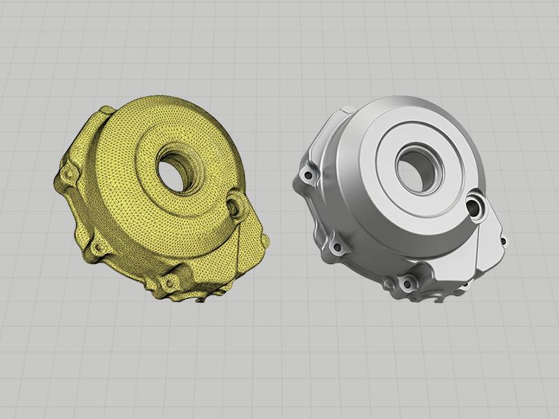 STL mesh vs editable CAD model in 3D scan reverse engineering